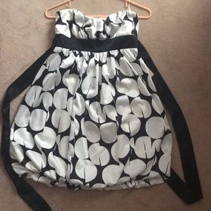 Black and white strapless polka dot dress. NWT!